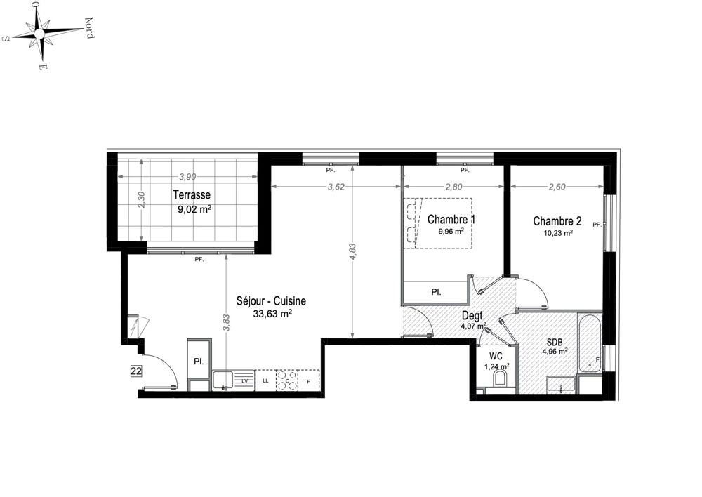 Vente Appartement Appartement 3 pièces neuf – Front de mer à Juan-les-Pins Antibes