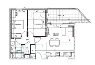  Appartement à vendre 3 pièces 61 m²