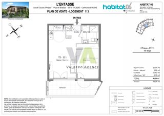  Appartement à vendre 2 pièces 42 m²