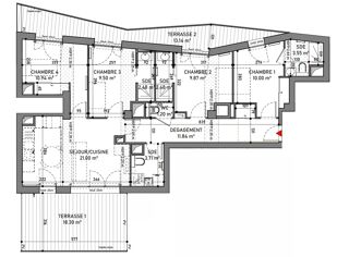  Appartement � vendre 5 pi�ces 90 m�