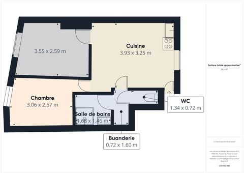  Appartement � louer 3 pi�ces 33 m�