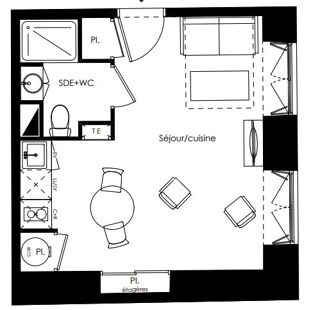  Appartement � vendre 1 pi�ce 28 m�