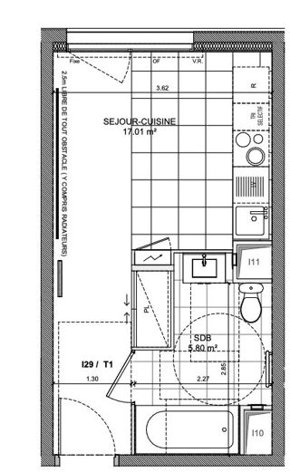 Appartement � vendre 1 pi�ce 23 m�