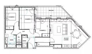  Appartement � vendre 4 pi�ces 84 m�