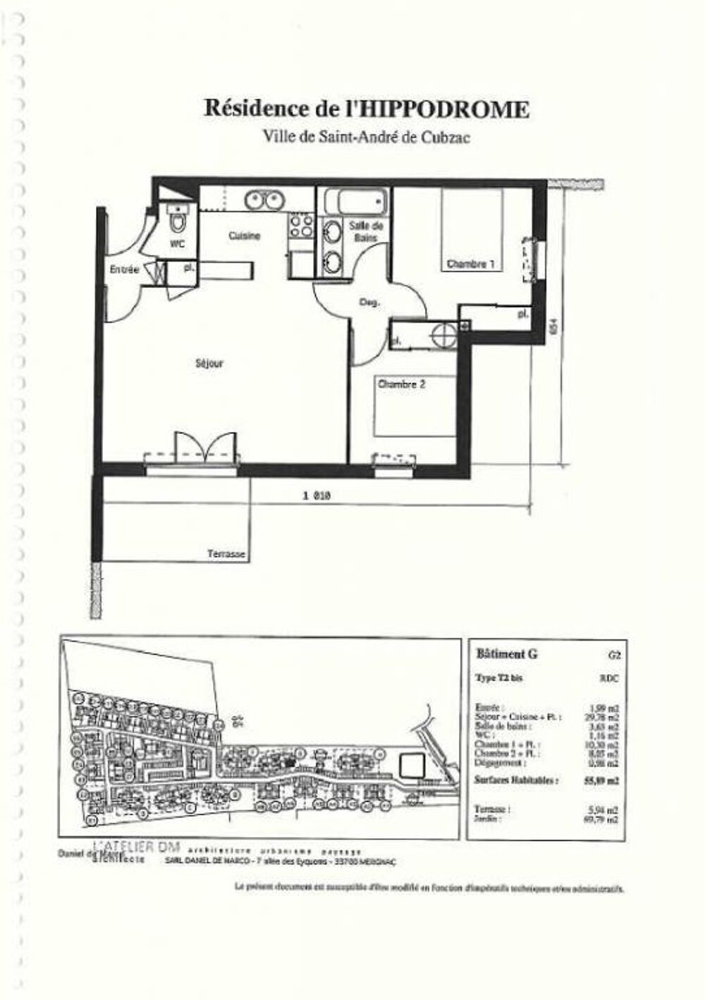 Location Appartement T2 BIS ST ANDRE DE CUBZAC - 3 pièce(s) - 55.89 m2 St andre de cubzac