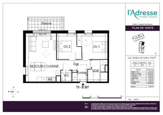  Appartement � vendre 1 pi�ce 33 m�