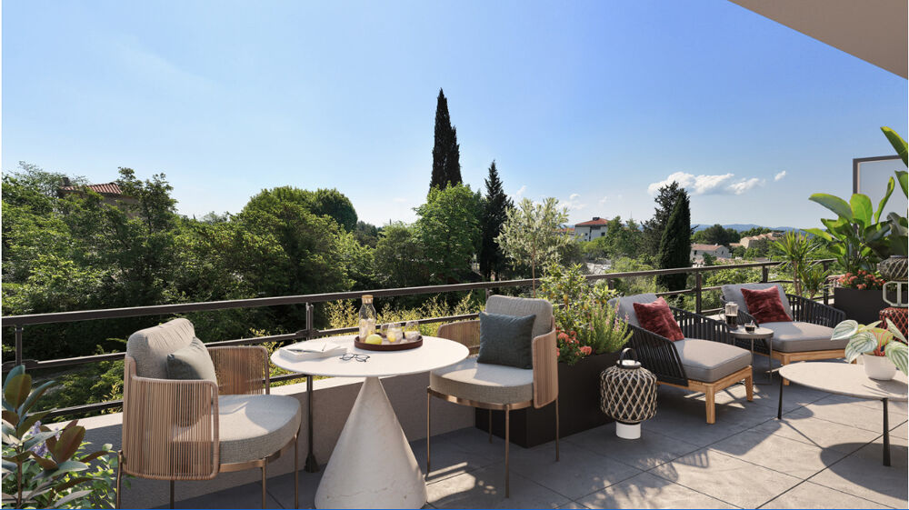 SPACIEUX T3 AU DERNIER ETAGE, RESIDENCE INTIMISTE VUE NATURE ET PROCHE CENTRE, AIX EN PROVENCE