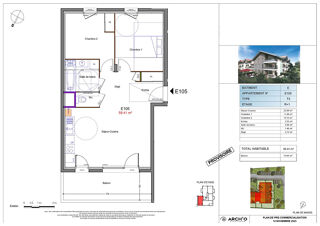  Appartement à vendre 3 pièces 59 m²