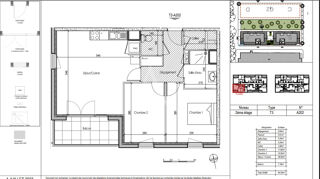  Appartement � vendre 3 pi�ces 65 m�