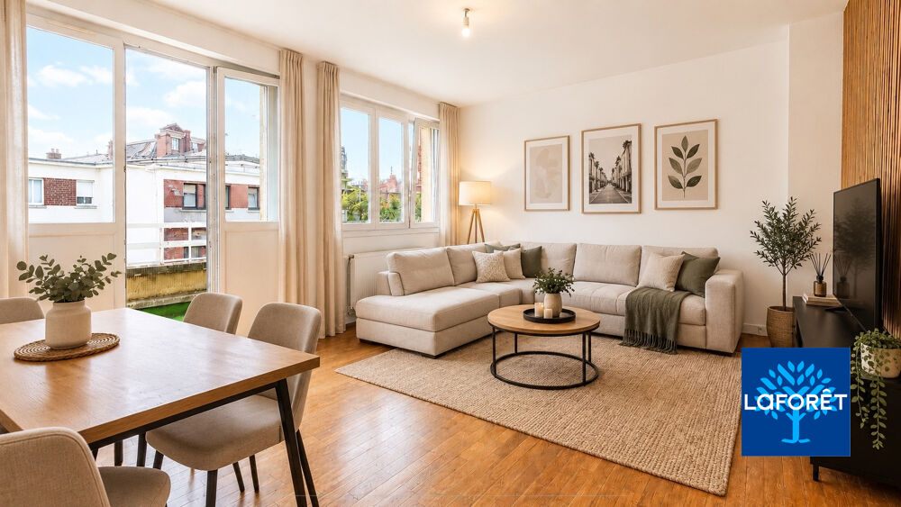Appartement entièrement rénové 55 m² 2 chambres Balcon Parking sécurisé Hypercentre de Valenciennes