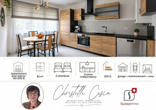 Vente Appartement VALDOIE - T3 entièrement rénové avec garage, parking, cave et balcon Valdoie