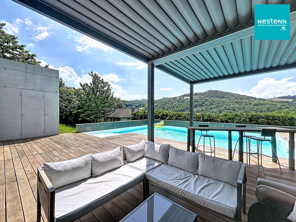 LA FOUILLOUSE (42480) MAISON D'ARCHITECTE CONTEMPORAINE AVEC PISCINE !