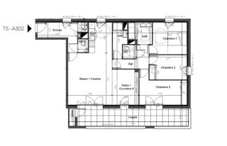  Appartement  vendre 5 pices 99 m