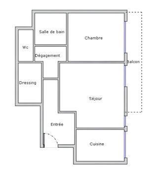  Appartement � vendre 2 pi�ces 45 m�