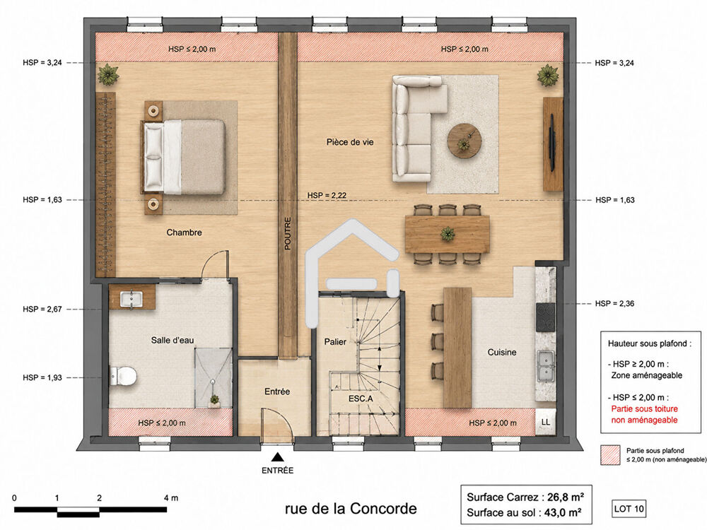Appartement 2 pièces à vendre à Toulouse - Travaux à prévoir