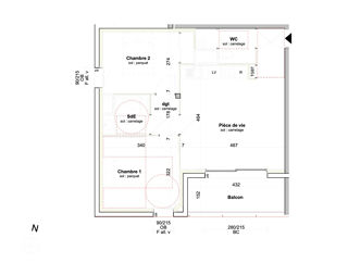  Appartement � vendre 3 pi�ces 54 m�