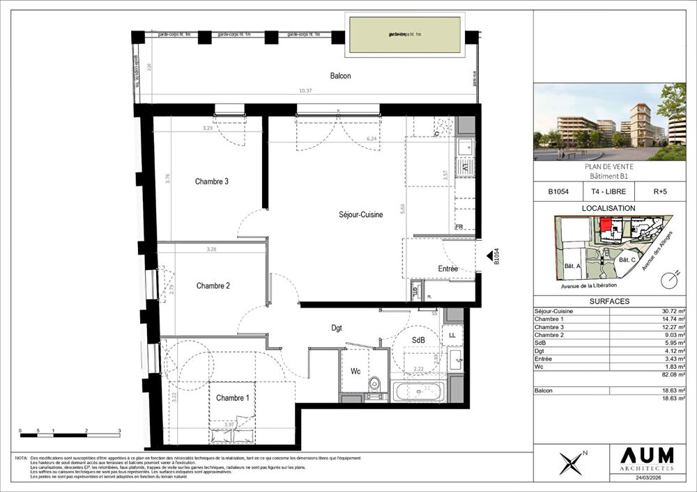 Vente Appartement THONON LES BAINS - Appartement T4 - 82.08m² Thonon les bains