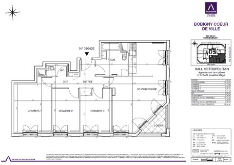   Appartement Bobigny 4 pi�ce(s) 79,15 m2 Appartement - 4 pi�ce(s) - 79 m�