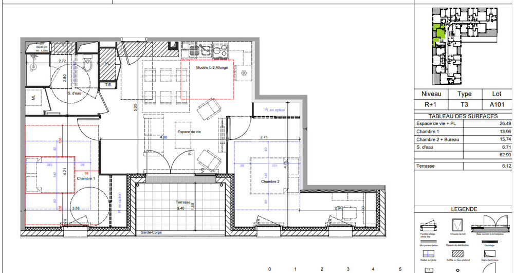 Vente Appartement Appartement neuf  T3  58m² avec terrasse - Livraison sur 2026 Chalonnes sur loire