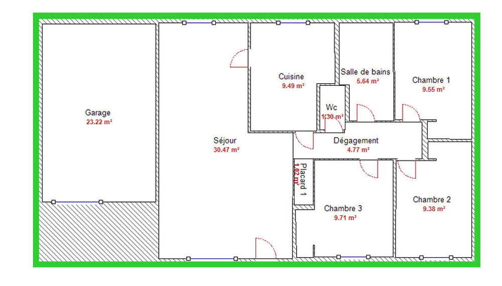 Location Maison Maison Plaisance Du Touch 81.34 m2 Plaisance du touch