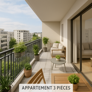  Appartement � vendre 3 pi�ces 59 m�