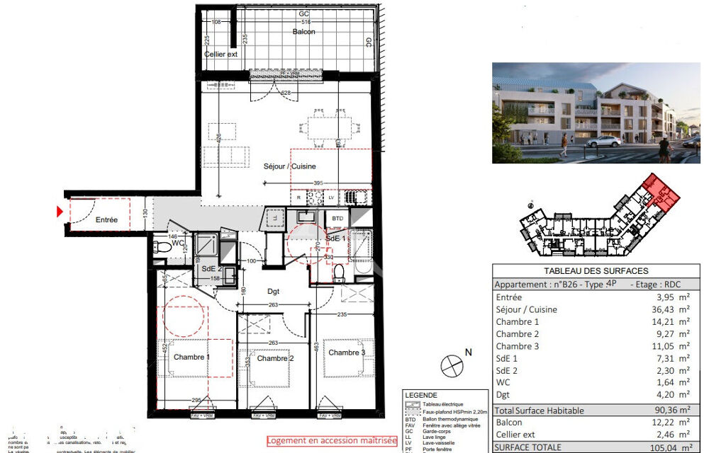 A VENDRE T4 avec grand Balcon -Quartier de la MADELEINE à ANGERS