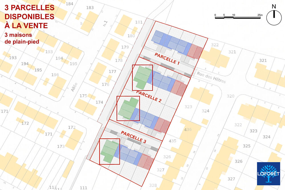 Maison neuve à vendre sur plan, Plain-pied, 3 chambres