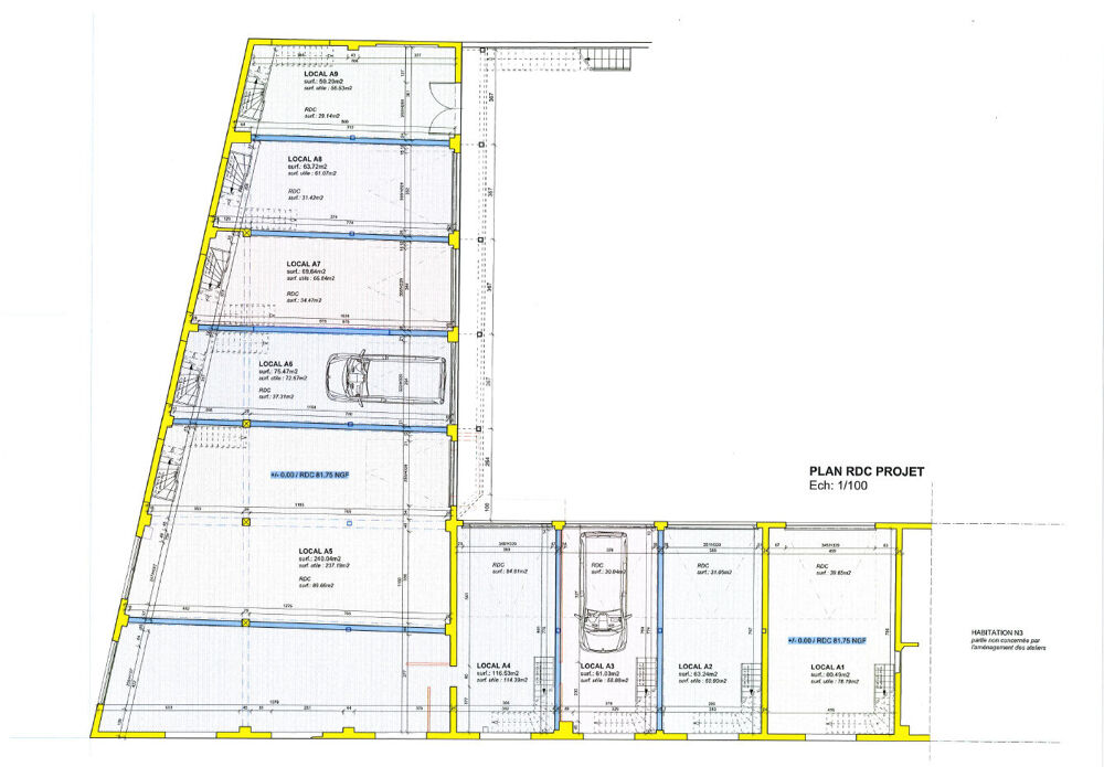   Entrepôt / local industriel Montauban 79.19 m2 Montauban