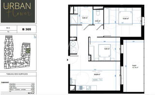  Appartement � vendre 3 pi�ces 61 m�