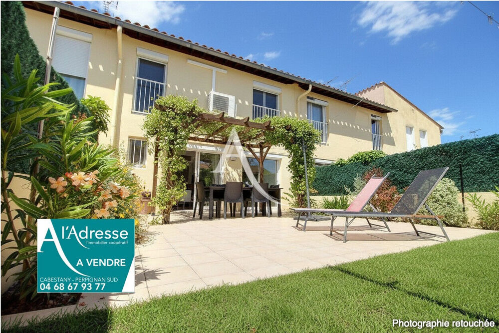 CABESTANY - VILLA A VENDRE DE TYPE T4 AVEC GARAGE SUR TERRAIN 2 FACES