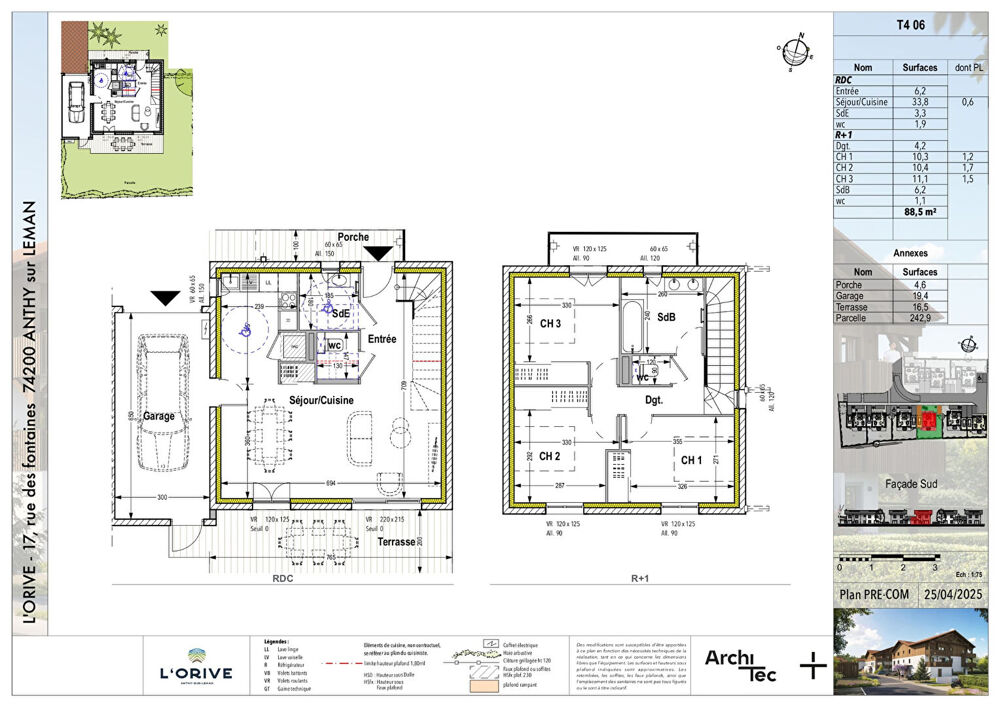 L'ORIVE - ANTHY SUR LÉMAN - Maison 4 pièces de 88.5m²