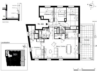  Appartement  vendre 5 pices 1 m