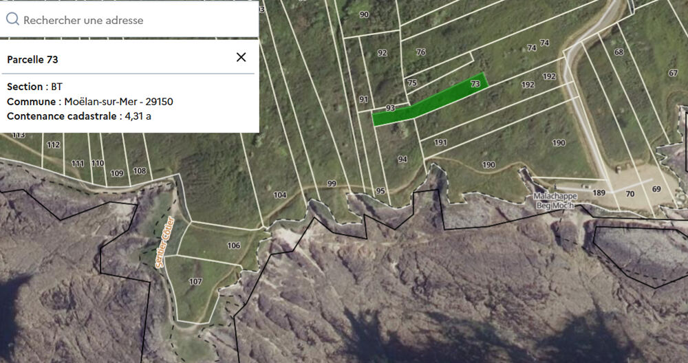 Vente Terrain TERRAINS NON CONSTRUCTIBLES - MOELAN SUR MER Moelan sur mer
