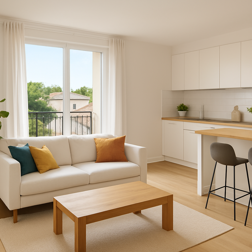Appartement 2 pièces de 57 m2 (Orange)