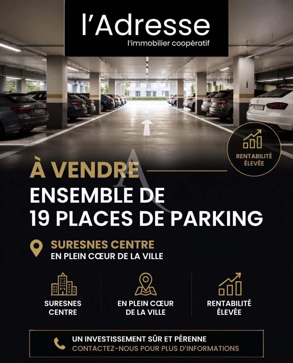 Vente Parking/Garage Lot de 19 parkings  - Investissement - Suresnes Centre Suresnes