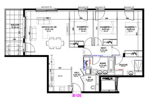  Appartement � vendre 4 pi�ces 92 m�