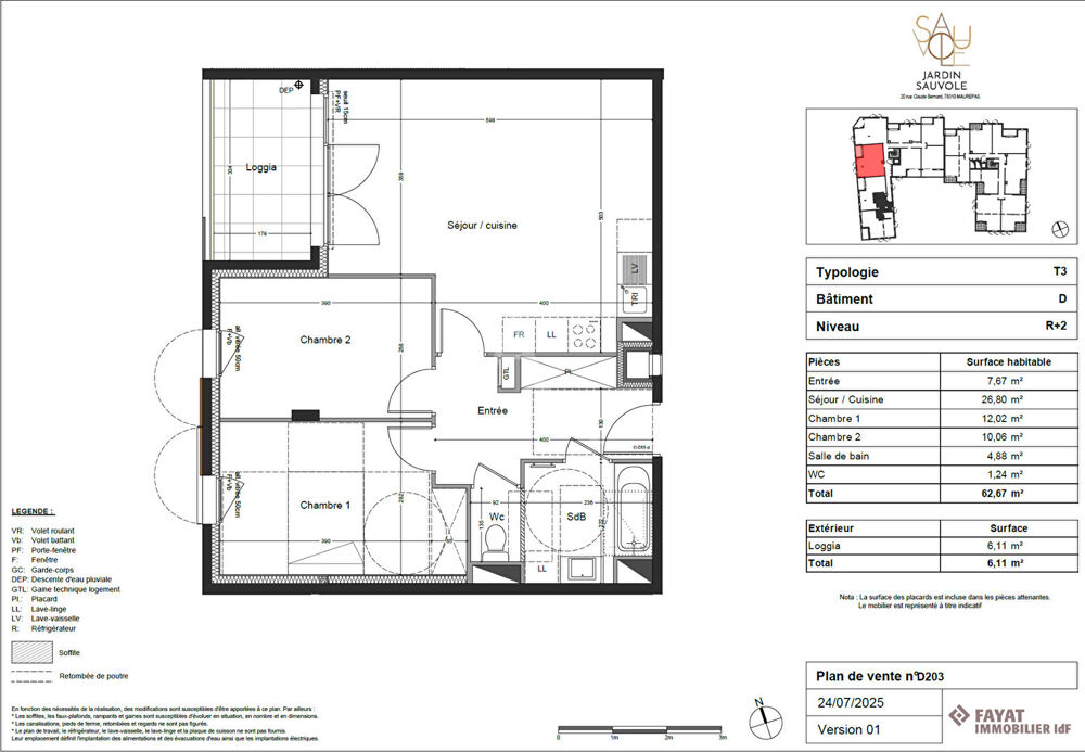 livraison mars 2027 appartement 3 pièces à Maurepas