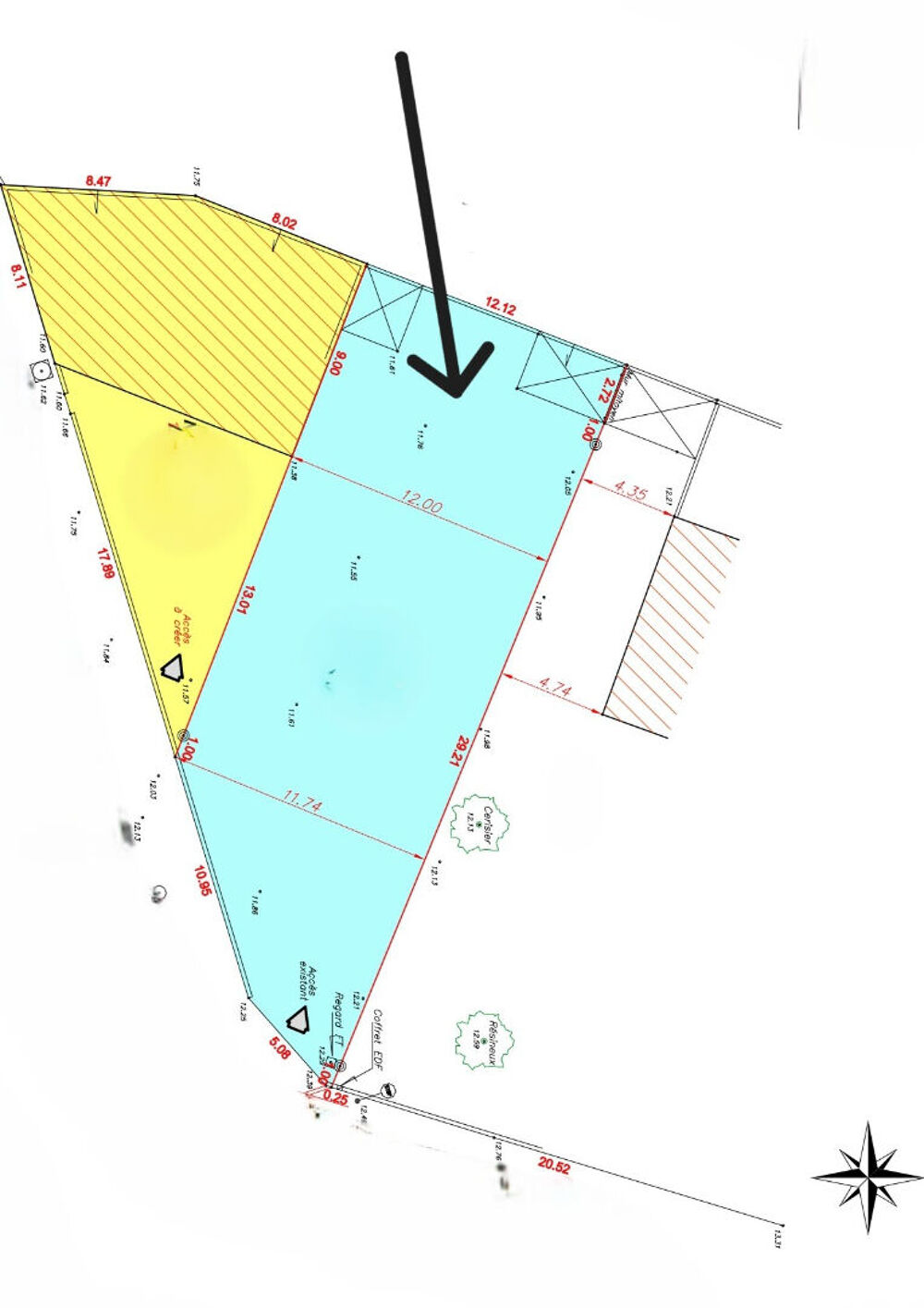 Vente Terrain Terrain Brem Sur Mer 352 m2 Brem sur mer