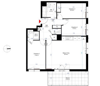  Appartement � vendre 4 pi�ces 81 m�