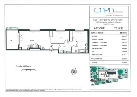  Appartement � louer 3 pi�ces 66 m�