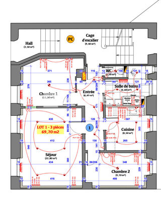  Appartement � louer 3 pi�ces 70 m�