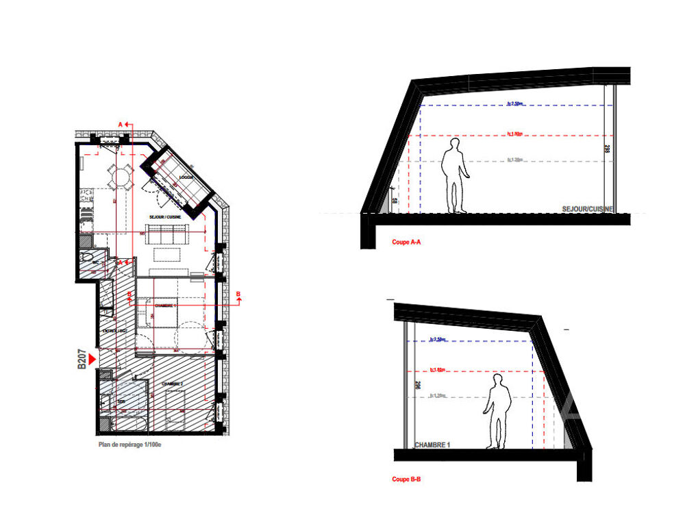Appartement a louer eragny - 3 pièce(s) - 62 m2 - Surfyn