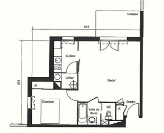  Appartement � vendre 2 pi�ces 45 m�