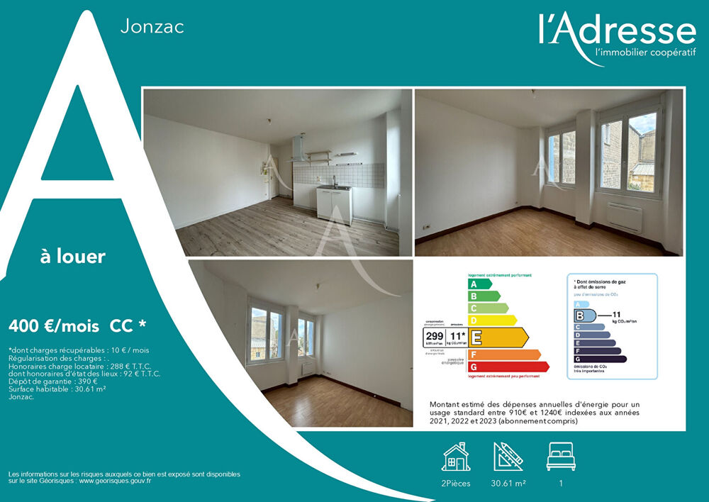 Location Appartement Jonzac Centre ville Jonzac