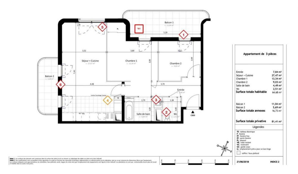 Vente Appartement Appartement Massy  Atlantis 3 pièce(s) 64 m2 Massy