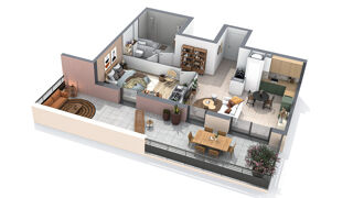  Appartement � vendre 2 pi�ces 45 m�