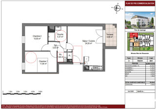  Appartement � vendre 3 pi�ces 56 m�