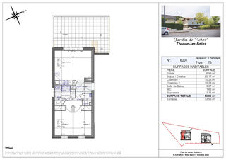  Appartement  vendre 3 pices 56 m
