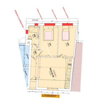  Maison  vendre 3 pices 44 m