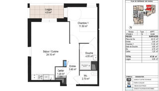  Appartement à vendre 2 pièces 48 m²